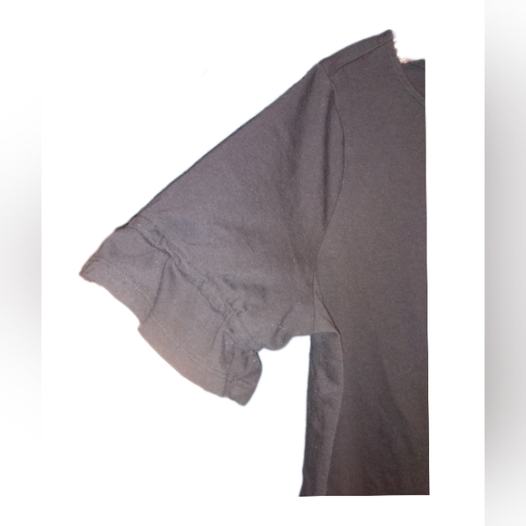 🔴 SALE Michael Kors Black Tee with Drawstring Sleeves - Picture 3 of 8